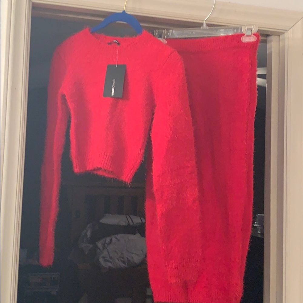 2 piece sweater set with skirt